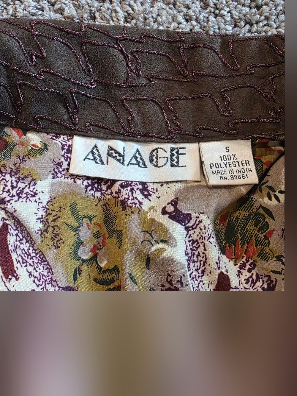 ANAGE Stud-Embellished Button-Front Jacket Vtg Size Small - Picture 4 of 4